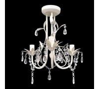 Générique Lustre Suspendu à Cristaux Blanc élégant,Maison & Jardin,Luminaires,Appareils d'éclairage,Lustres,Blanc,1.9KG,240686
