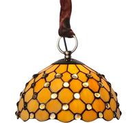 Générique Lustres de style Tiy, plafonniers M-INI en verre teinté vintage, lampe suspendue rétro perles cristal compatible avec la chambre à coucher,lustres