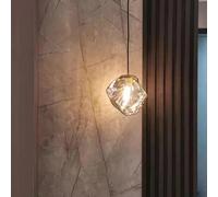 Générique Lustres, Lampe Suspendue En Verre Au Design Minimaliste Moderne, Éclairage Créatif Lave, Idéal For Un Porche, Lustre De Luxe(Amber color,White light)