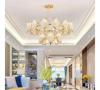 Générique Lustres, Lustre de plafond en cristal design moderne for salon pendentif lumière décoration maison intérieur luxe Led lampe suspendue(2 layer dia60 40cm)