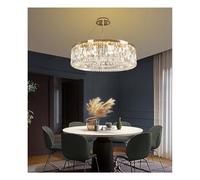 Générique Lustres, Luxury Crystal Pendant Light LED Home Ceiling Chandelier Bedroom Neo-classical Gold Chrome Hanging Lamp Living Room Lustres(60cm,CHROME_NEUTRAL)