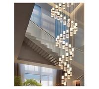 Générique Lustres, Modern Crystal stair chandelier lights indoor lighting Ceiling lamp hanging light led Chandeliers for living room lightin(35 heads,Warm)