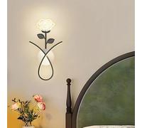 Générique Lustres, Modern Minimalism Flowers Acrylic Led Wall Lamp Bedroom Bedside Living Room Decoration Sofa Atmosphere Night Lights(J)