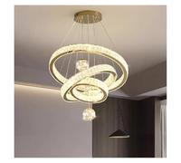 Générique Lustres, Moderne cristal salon suspension éclairage intérieur plafonnier pendentif LED lumière(3 rings large,Remote)