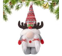 Générique Lutins de Noël,Figurines sans Visage avec Barbe Blanche,Décoration de Fenêtre avec Chapeau | pour Salon Bureau Étagère Table Entrée Salle D'Étude Cheminées Arbre De Noël