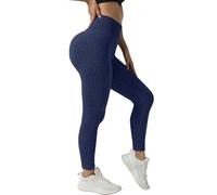 Générique Luveon Leggings 3D Anti Cellulite Femme Couture Lipedema Minceur Legging À Compression Minceur Leggings 3D Anti Cellulite Ventre Plat (Dark Blue, XS)