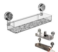 Générique Luxorio Suction Bathroom Organizer, Corrugated Suction Cup Storage Holder, No Drill, Movable Shower Shelf Suction Cup for Bathroom, Kitchen (style*B)