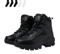 Générique Luxsines/Dallader Leather Boots, Mens Orthopedic Support Anti-Puncture Work Boots Waterproof Anti-Sprain Hiking Boots (Black,39)