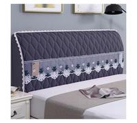 Générique Luxurious Velvet Stretch Headboard Protector Quilted Washable Sofa Cover with Storage Bag, Universal Fit for Bedroom Decor and Furniture Care(Gray,200cm)
