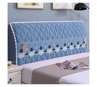 Générique Luxurious Velvet Stretch Headboard Protector Quilted Washable Sofa Cover with Storage Bag, Universal Fit for Bedroom Decor and Furniture Care(Blue,200cm)