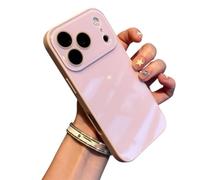 Générique Luxury Crystal Texture Mobile Phone Case, Skin-Feeling Solid Color Protective Cover, Full-Coverage Lens Design for iPhone 17/16/15/14/13 Pro Max Air Series