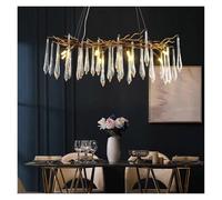 Générique Luxury Glass Drop Ceiling Chandeliers LED Lights Post-Modern Gold Pendant Hanging Light For Dining Room Living Room