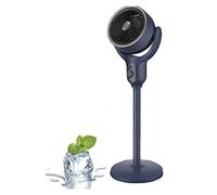 Générique Luxvalu Fan, ColdBlast Adjustable Fan, 120° Smooth Auto-Swivel-Whole Room Coverage, Portable Rechargeable Usb Table Fans, Bedroom Living Room Fans, Suitable For Home Office (Blue,Button)