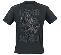 Générique Lynyrd Skynyrd Black Eagle 73 2016 Homme T-Shirt Manches Courtes Noir XL