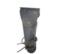 Générique M1911 .45 Colt Leather Holster Noir Gauche Classique avec Brass Hardware et Copper Rivets