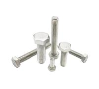 Générique M3 M4 M5 M6 M8 A2-70 304 Acier inoxydable Filetage métrique DIN933 Boulon à tête hexagonale extérieure Vis à tête hexagonale externe(10pcs M6,40mm)