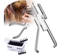 Générique Machine à extensions de cheveux 6D, kit de machine à extensions de cheveux 6D sans trace à 10 broches, pistolet à extensions de cheveux professionnel, équipement d'extensions