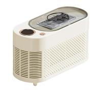 Générique Machine à Glaçons de Comptoir, Machine à Glaçons de Bureau Compacte En Aluminium, Portable, Remplissage D'eau Facile pour Le Camping, Les Pique-ni, Blanc Crème