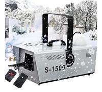 Générique Machine À Neige 1500 W avec Flocons De Neige Réglables Et Télécommande Filaire pour Effets Spéciaux Noël, Mariages, Fêtes en Intérieur Et sur Scène