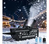 Générique Machine À Neige Artificielle 800 W avec Télécommande pour Effets Spéciaux Noël, Fêtes en Intérieur Et sur Scène
