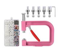 Générique Machine À Poser Les Perles - Outil Manuel de Pose de Perles - Kit de Fabrication de Bijoux avec Attache de pour Débutants Chaussettes Mariage Cuir Boucles d'Oreilles Chapeaux Robes