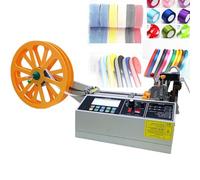 Générique Machine de découpe Automatique de Ruban Chaud et Froid, Machine de découpe de Sangle 400 W, Distributeur de Coupe de Ceinture de 95 mm avec Grand Panneau, épaisseur de Coupe 0-3 mm