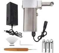 Générique Machine portative pour dreadlocks électriques, machine à crochet pour dreadlocks (6 mm, 8 mm, 10 mm), extensions de cheveux tressés DIY, avec 20 crochets pour cheveux longs humains