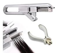 Générique Machine pour extensions de cheveux 6D - Outil d'extensions de cheveux sans trace/Pistolet à extensions de cheveux à 10 broches, extension de cheveux invisible et sans couture