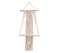 Générique Macrame Shelves, Floating Tapestry Shelf, Rustic Wall Organizer with Bohemian Storage, Decorative Holder for Toys, Books, Plants, Or Toiletries in Home Decor