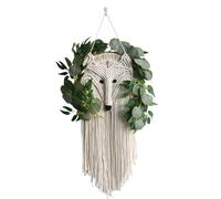 Générique Macrame Tapestry - Grand mur d'animaux suspendu pour la décoration boho de la maison, dortoir, salon avec fausses, tissé long pour pépinière, studio, appartement, ferme, 100% coton, prêt