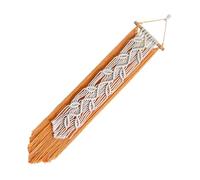 Générique Macrame Wall Hanging - Cotton Rope | Handmade Wall Macrame For Home Decor Background | Room Hanging In Orange Green Or Wine Red For Living Room Bedroom Balcony