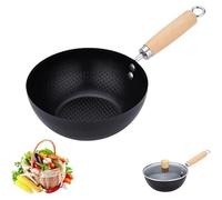 Générique Madridwind Fish Scale Pattern Flat Bottom Non-Stick Pan, Handmade Round Cooking Wok, No Chemical Coated Frying Nonstick Pan for Induction & Gas Stoves (20cm)