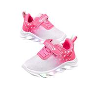 Générique Mädchen Turnschuhe Mit LED Lichtern Dinosaurier Motiv Aus Weichem Material Flexibler Leichter Sohle Für Sport Und Freizeit Ideal Für Kindergartenkinder Alter 1 BIS 6