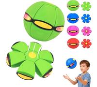 Générique Magic Ball - Children's Bouncing Balls, Dual Form Time Delay Transformation Bouncy Ball with 6 Lights, Magic Flying Saucer, Parent-Child Interaction Toy (Green,No Light)