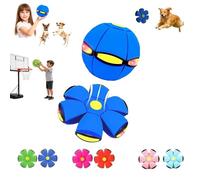 Générique Magic Meta Ball Bouncing Ball, Children's Bouncing Balls Magic Meta Balls, Parent-Child Interaction, Dual Form Freely Switchable, with 6 Light, Suitable for Indoor & Outdoor Use (Blue)
