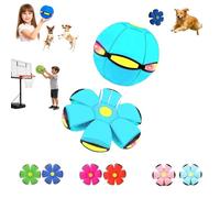 Générique Magic Meta Ball Bouncing Ball, Children's Bouncing Balls Magic Meta Balls, Parent-Child Interaction, Dual Form Freely Switchable, with 6 Light, Suitable for Indoor & Outdoor Use (Lake Blue)