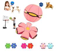 Générique Magic Meta Ball Bouncing Ball, Children's Bouncing Balls Magic Meta Balls, Parent-Child Interaction, Dual Form Freely Switchable, with 6 Light, Suitable for Indoor & Outdoor Use (Pink)