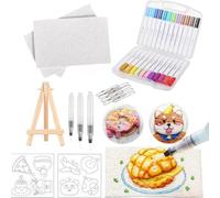 Générique Magic Puffy Paint Kit 3d Drawing Magic Canvas Sponge, Puffy Popcorn Drawing Texture Painting Kit, Diy (Rectangle)