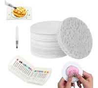 Générique Magic Puffy Paint, Magic Foam Texture Paper, 3D Drawing Magic Canvas Sponge, Foam Texture Blank Painting Paper, DIY Bubble Drawing Pens Art Supplies (Round Set/10pcs)