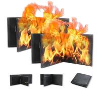Générique Magic Trick Fire Flaming Wallet, Magic Trick Fire Wallet, PU Leather Flame Wallets, Novelty Tricks Wallets for Adult Magicians and Magics Enthusiasts (2pcs)