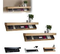 Générique Magicflap Designer Shelf with Secret Compartment, Floating Shelf with Hidden Compartment, Wall-Mounted Storage Solution, for Living Room Or Office (Wood,2PCS)
