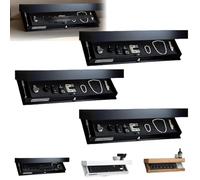 Générique Magicflap Designer Shelf with Secret Compartment, Floating Shelf with Hidden Compartment, Wall-Mounted Storage Solution, for Living Room Or Office (Black,3PCS)