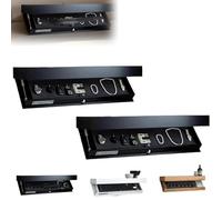Générique Magicflap Designer Shelf with Secret Compartment, Floating Shelf with Hidden Compartment, Wall-Mounted Storage Solution, for Living Room Or Office (Black,2PCS)