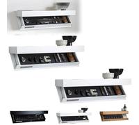 Générique Magicflap Designer Shelf with Secret Compartment, Floating Shelf with Hidden Compartment, Wall-Mounted Storage Solution, for Living Room Or Office (White,2PCS)