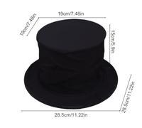 Générique Magician Hat - Fabric Material, Cosplay Accessory, 28.5x28.5x15cm Size | Costume Hat, Portable Design, Party Hats For Halloween, Theater, Cosplay, Adults, Women, Boys, Girls, Teens