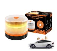 Générique Magnetic Beacon Light - Amber Flashing Lamp With Magnetic Base | Beacon Light | Amber Warning Lamp With Magnetic Base | Strobe Light | For Car Truck Motorcycle Trailer Roadside Night Outdoor