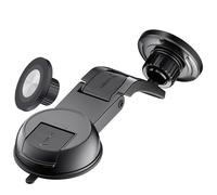 Générique Magnetic Car Phone Mount, Strong Magnet Phone Holder Stand, ABS Suction Cup, 360 Degree Rotation Cellphone Stand, Travel Accessories for Dashboard, Windshield, and Vent, 22x7.5x3cm