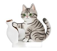 Générique Magnetic Cat Whisker Vase, 6x5.7x0.6cm | Refrigerator Ornament, Cat Whisker Keepsake Magnet, Note Clip Decor | For Kitchen, Office, Classroom, School, Home, Cabinet, Whiteboard Use