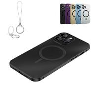 Générique Magnetic Charging Aluminum Metal Bumper Matte Shell for Iphone 16/15/14/13/12 Pro Max (for iPhone 16,Black)