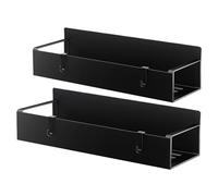 Générique Magnetic Cup Holder - Refrigerator Water Bottle, Mug Organization Shelf, 4 Hooks Home Washing Machine, Microwave Oven Storage, Kitchen Appliance, Metal Side Mount Black